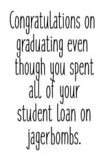 jagerbomb funny Graduation Card 9052 created by Pack a Punch Designs