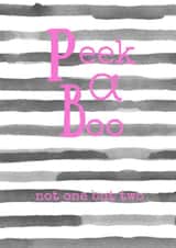 Twins Peekaboo New Baby Card 10587 created by Rootie Tootie Designs