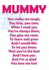 mummy mum Mothers Day Card 9848 created by Designer Poems