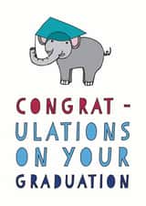 congratulations elephant Graduation Card 10741 created by Amanda