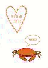 lobster orange Humour Card 32966 created by Amanda
