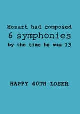 40th funny Birthday Card 5806 created by S.Y.T.O.