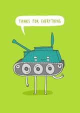 tank thanks Humour Card 2134 created by Charly Clements