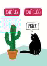 Funny cat pun card created by Jon Hall Design