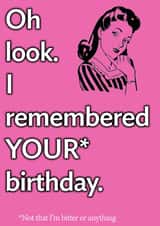 humour Female Birthday Card 10246 created by Toby