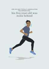 man running Just because Card 10868 created by Tess Cards