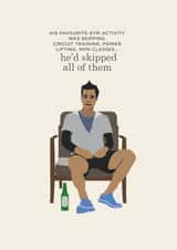 gym fitness Birthday Card 10870 created by Tess Cards