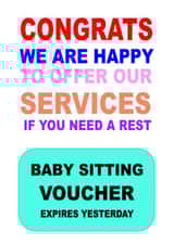 Funny Christening card Baby shower card Very Funny new baby. baby announcement,new baby,Expecting Card,baptism card,new born card,baby born chritening Card 33132 created by Rebecca McNamara