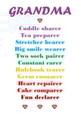 Heartfelt Birthday Card - For Grandma - Poem created by Designer Poems