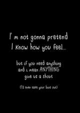 condolences comfort Thinking of you Card 10893 created by Wild Card