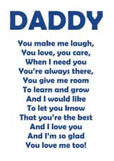 poem Male Father's Day Card 32269 created by Designer Poems