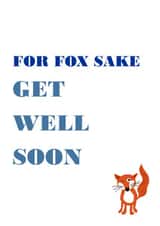 fox sake Get Well Card 9852 created by Designer Poems