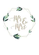 Geometric MR & MRS wedding card created by Double Thumbs Up!