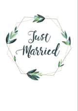 Geometric wedding day card created by Double Thumbs Up!