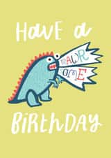Rawrsome dinosaur Birthday card created by Lisa Greener