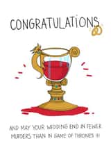 Game of Thrones wedding day card created by Kasia Cards