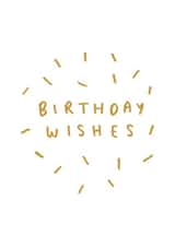 wishes gold Birthday Card 32535 created by Old English Company