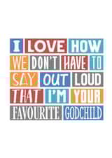 Funny Card For Godfather, Godmother, Godparent created by SixElevenCreations