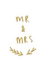 Elegant Mr & Mrs Wedding Card – Minimalist Gold Design created by Old English Company