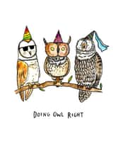 Cute Thinking Of You Card - Doing Owl Right created by Jelly Armchair