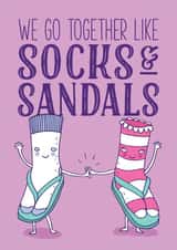 love socks Love & Friendship Card 2143 created by Charly Clements