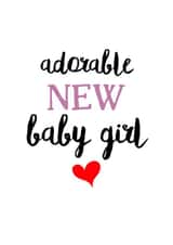 Girl New New Baby Card 10594 created by Rootie Tootie Designs