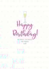 happy prosecco Birthday Card 11056 created by Sarah Hurley