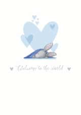 Welcome to the World - Baby Boy Card created by Helen Morgan Illustration