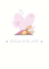 Welcome to the World - Baby Girl Card created by Helen Morgan Illustration