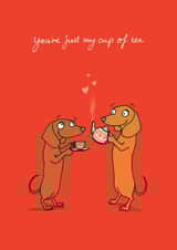 dachshund dog Love & Friendship Card 9523 created by Cardinky