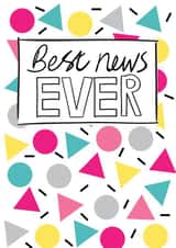 Best news ever - Fun celebration card created by Memelou