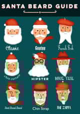 beard santa Christmas Card 1053 created by Jon Higham