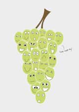grapes faces Card 29690 created by Quite Like That