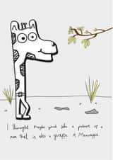 man giraffe Card 29692 created by Quite Like That