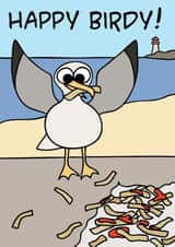 Happy Birdy Seagull Card created by Kim Onyskiw