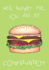 burger funny Graduation Card 10987 created by Charlie - Cherry Pie Lane