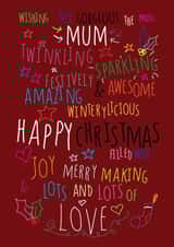 mum mother Christmas Card 27964 created by Love and Happy Stuff