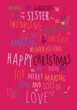 sister sis Christmas Card 27965 created by Love and Happy Stuff