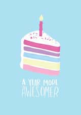 happy cake Birthday Card 10841 created by Nutmeg and Arlo