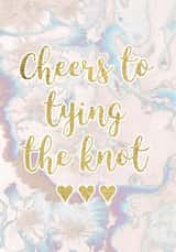 Cheers to tying the knot - Marble themed wedding card created by Emma M. Ezzie