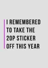 remembered 20p Birthday Card 33513 created by Man Cards