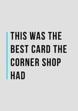 best corner Birthday Card 11154 created by Man Cards