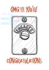 Funny Engagement card - Pun congratulations card created by Adam Regester