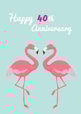 flamingo anniversary Anniversary Card 4229 created by Ilka Dickens