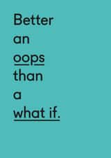 Better and oops good luck card created by Twin Pines Creative