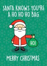 Rude Ho Bag Christmas Card created by Thirty Mussels