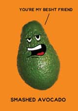 smashed avocado Birthday Card 9884 created by Jon Hall Design