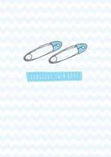 twins boys New Baby Card 11319 created by ERPdesign