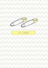 twins Contemporary New Baby Card 11321 created by ERPdesign