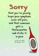 Funny Get Well Soon card for friend or relative created by Go La La!
